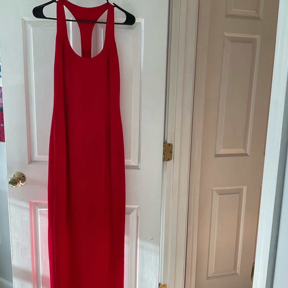 Caché full length red dress